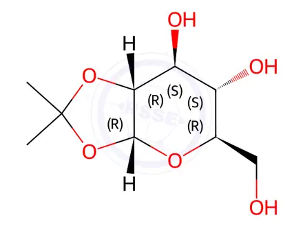 Chemical structure of 1,2-O-Isopropylidene-a-D-glucofuranose