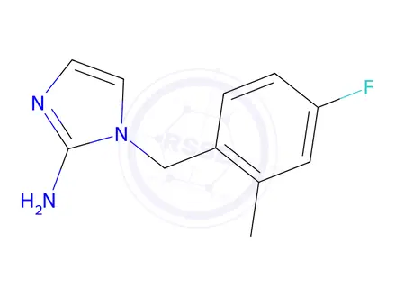 Chemical structure of 1-(4-Fluoro-2-methylbenzyl)-1h-imidazol-2-amine