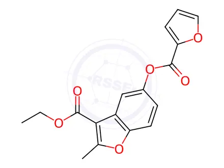 Chemical structure of ethyl 5-((furan-2-carbonyl)oxy)-2-methylbenzofuran-3-carboxylate