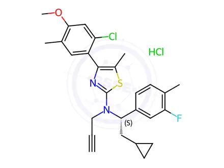 Chemical structure of Crinecerfont Hydrochloride Reference Standard