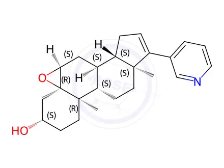 Chemical structure of Androst-16-en-3-ol, 5,6-epoxy-17-(3-pyridinyl)-, (3β,5α,6α)-