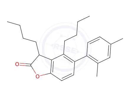 Chemical structure of Xylyl Dibutylbenzofuranone