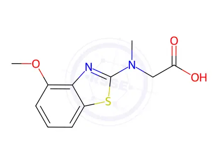 Chemical structure of n-(4-methoxy-1,3-benzothiazol-2-yl)-n-methylglycine