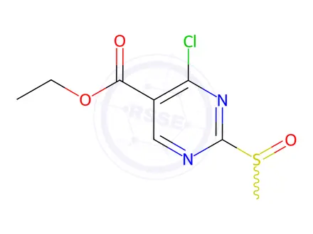 Chemical structure of Ethyl 4-chloro-2-(methylsulfinyl)pyrimidine-5-carboxylate