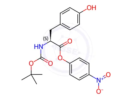 Chemical structure of Boc-L-tyrosine 4-nitrophenyl ester