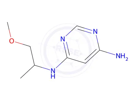 Chemical structure of n4-(1-methoxypropan-2-yl)pyrimidine-4,6-diamine