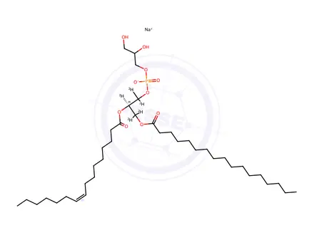 Chemical structure of 17:0-16:1 PG-d5