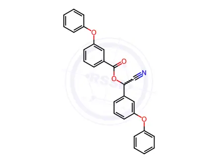 Chemical structure of Cyano(3-phenoxyphenyl)methyl 3-phenoxybenzoate