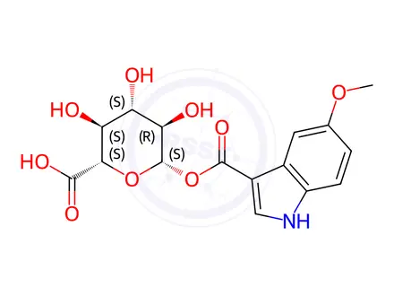 Chemical structure of 5-Methoxyindole-3-carboxylic Acid Glucuronide