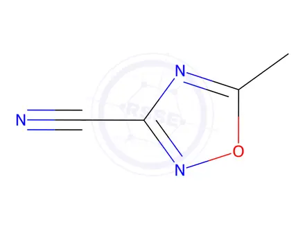 Chemical structure of 1,2,4-Oxadiazole-3-carbonitrile, methyl-