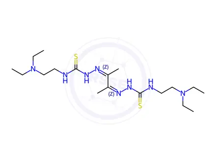 Chemical structure of 1,1'-(1,2-Dimethyl-1,2-ethanediylidene)bis[4-[2-(diethylamino)ethyl]thiosemicarbazide]