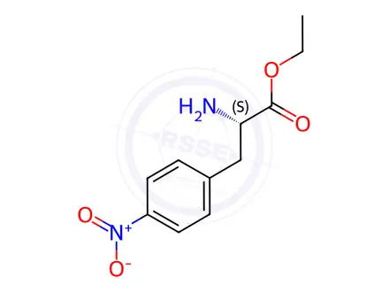 Chemical structure of Ethyl (S)-2-amino-3-(4-nitrophenyl)propanoate
