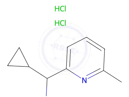 Chemical structure of [cyclopropyl(6-methyl-2-pyridinyl)methyl]amine dihydrochloride