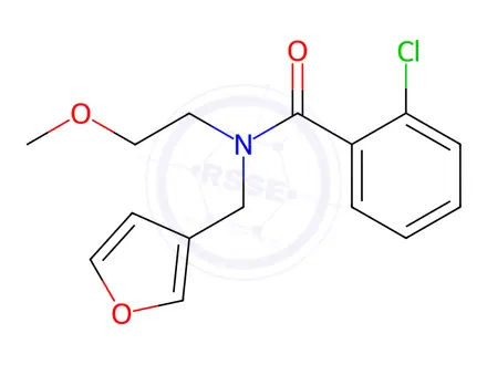Chemical structure of 2-Chloro-N-(furan-3-ylmethyl)-N-(2-methoxyethyl)benzamide