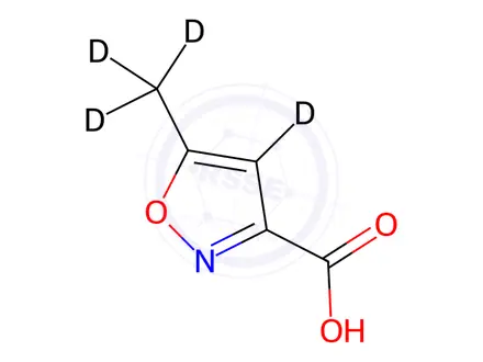 Chemical structure of 5-Methylisoxazole-3-carboxylic-d4 Acid