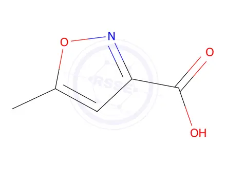 Chemical structure of 5-methyl-1,2-oxazole-3-carboxylic acid