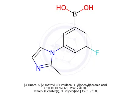 Chemical structure of (3-Fluoro-5-(2-methyl-1H-imidazol-1-yl)phenyl)boronic acid