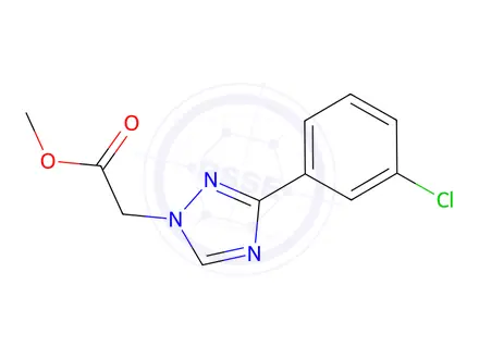 Chemical structure of Methyl 2-(3-(3-chlorophenyl)-1H-1,2,4-triazol-1-yl)acetate