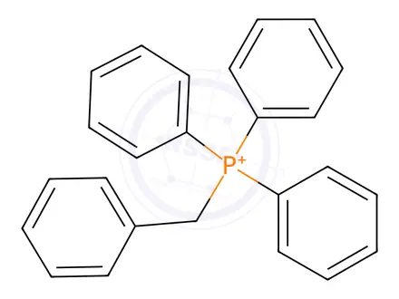 Chemical structure of benzyltriphenylphosphonium, salt with 2-cyclohexylphenol (1:1)
