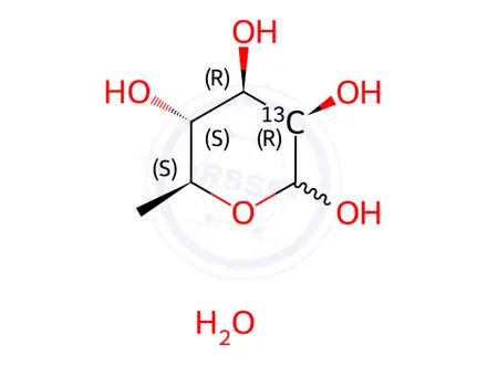 Chemical structure of L-[2-13C]rhamnose monohydrate