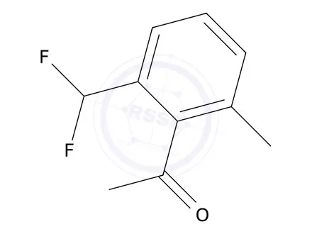 Chemical structure of 1-(2-(Difluoromethyl)-6-methylphenyl)ethan-1-one