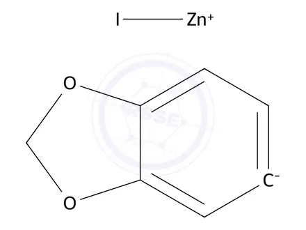 Chemical structure of 2-Bromo-4,5-(Methylenedioxy)benzylzinc bromide 0.5 M in Tetrahydrofuran