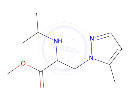 Chemical structure of Methyl 2-(isopropylamino)-3-(5-methyl-1h-pyrazol-1-yl)propanoate