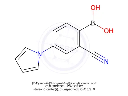 Chemical structure of (2-Cyano-4-(1H-pyrrol-1-yl)phenyl)boronic acid
