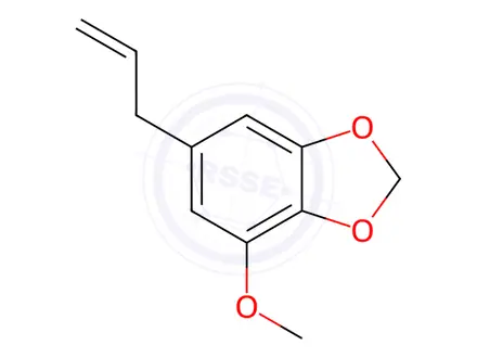 Chemical structure of Myristicin