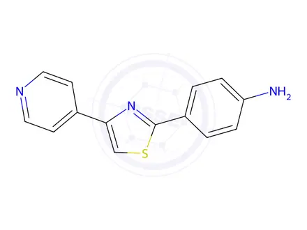 Chemical structure of 2-(4-Aminophenyl)-4-(4-pyridyl)thiazole