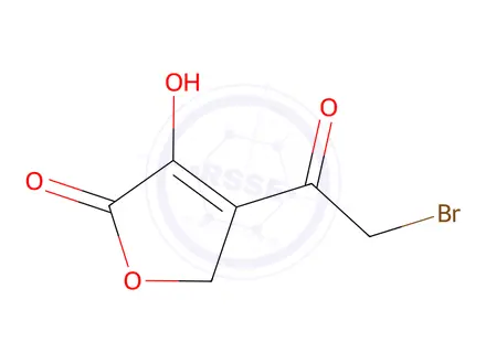 Chemical structure of 2,3-Furandione, 4-(2-bromo-1-hydroxyethylidene)dihydro-(6CI,9CI)