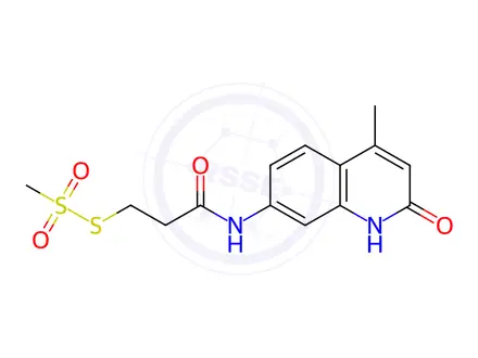 Chemical structure of Carbostyril 124 N-Carboxyethyl Methanethiosulfonate