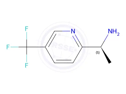 Chemical structure of (S)-1-(5-(trifluoromethyl)pyridin-2-yl)ethan-1-amine