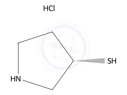 Chemical structure of (3S)-Pyrrolidine-3-thiol hydrochloride