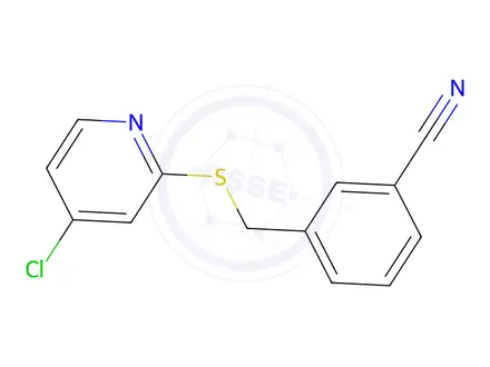 Chemical structure of 3-(((4-Chloropyridin-2-yl)thio)methyl)benzonitrile