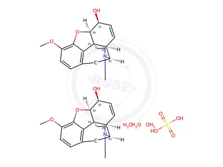 Chemical structure of Codeine Sulfate CII