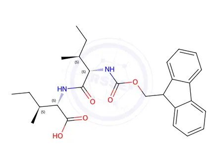 Chemical structure of Fmoc-Ile-Ile-OH