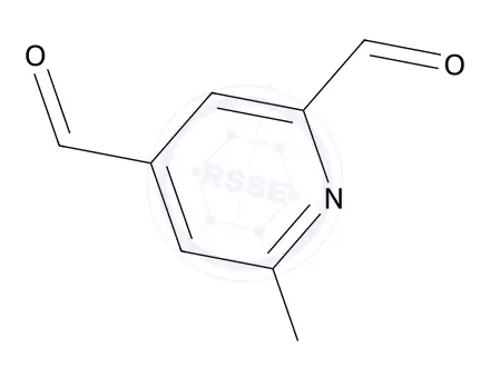 Chemical structure of 6-Fluoropyridine-2,4-dicarbaldehyde