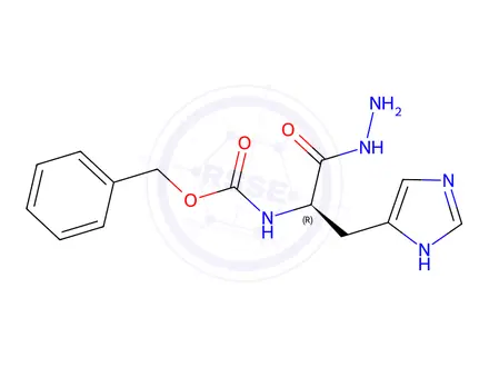 Chemical structure of N-ALPHA-CARBOBENZOXY-D-HISTIDINE HYDRAZIDE