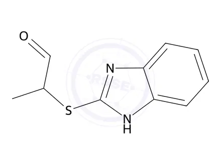 Chemical structure of 2-(1H-1,3-benzodiazol-2-ylsulfanyl)propanal