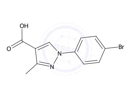 Chemical structure of 1-(4-Bromophenyl)-3-methyl-1h-pyrazole-4-carboxylic acid