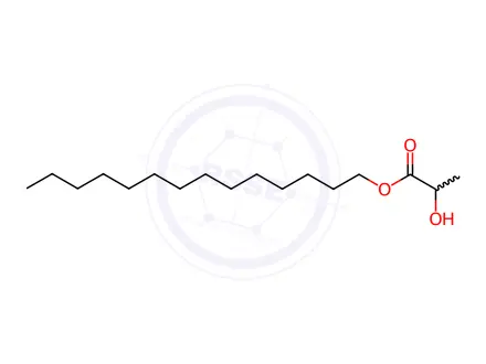 Chemical structure of Lactic Acid Impurity 3 (Myristyl Lactate)