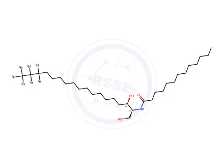Chemical structure of C13-dihydroceramide-d7(d18:0-d7/13:0)
