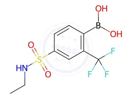Chemical structure of 4-(N-Ethylsulfamoyl)-2-trifluoromethylphenylboronic acid