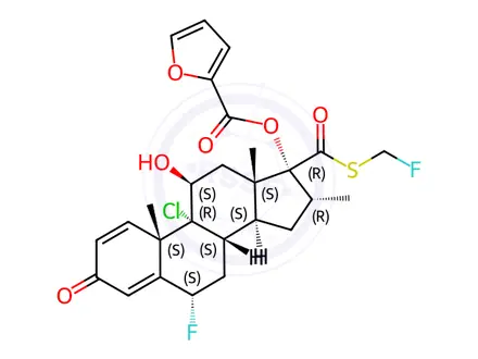 Chemical structure of Fluticasone Furoate Impurity 5 (Fluticasone Furoate EP Impurity G)