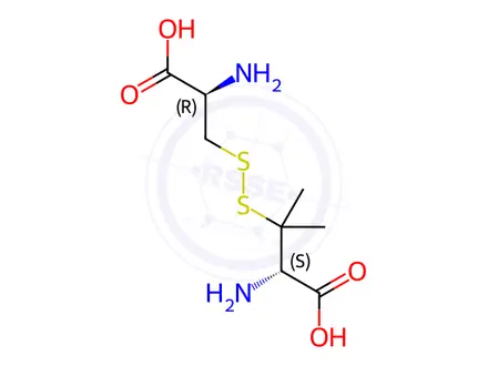 Chemical structure of L-Cysteine-D-penicillamine Disulfide