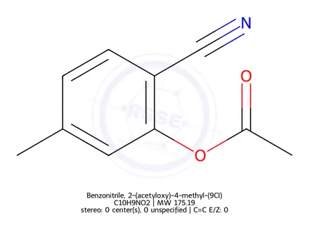 Chemical structure of Benzonitrile, 2-(acetyloxy)-4-methyl-(9CI)