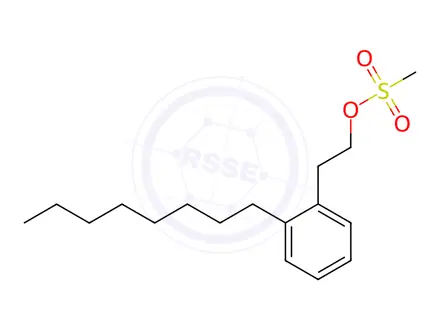 Chemical structure of 2-Octylphenethyl Methanesulfonate