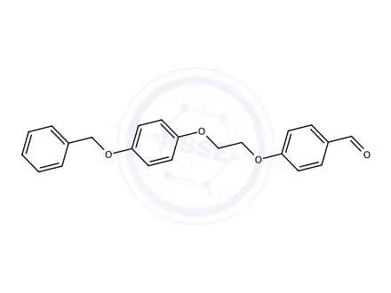 Chemical structure of 4-(2-(4-(Benzyloxy)phenoxy)ethoxy)benzaldehyde