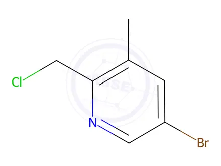 Chemical structure of 5-Bromo-2-(chloromethyl)-3-methylpyridine
